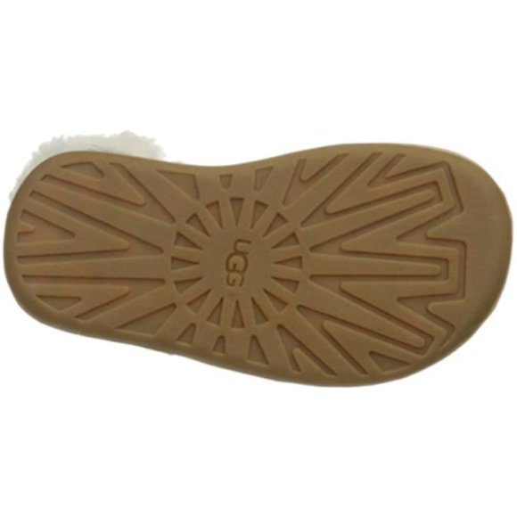 NEW UGG Baby Dorien Sheepskin Wrapped Sling Back White Open Toe Strap Sandal - Picture 7 of 7